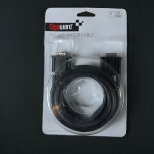 PC Mac SVGA Monitor Cable 6ft 2601412 Gigaware New